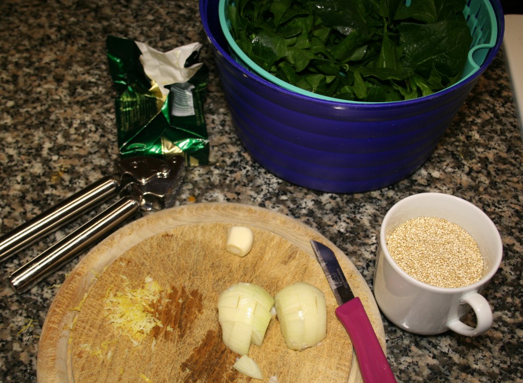 Quinoa-Spinat-Pfanne - Zubereitung