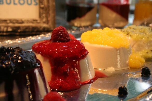 Regenbogen Panna Cotta