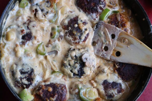 Bouletten in schlonziger Pilzrahmsoße