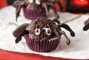 Halloween Muffin Spinnen