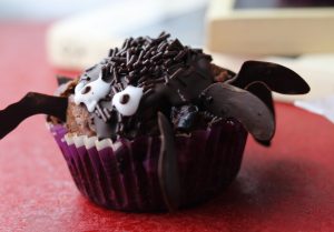 Halloween Muffin Spinnen