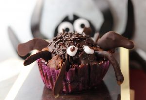 Halloween Muffin Spinnen