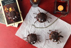 Halloween Muffin Spinnen