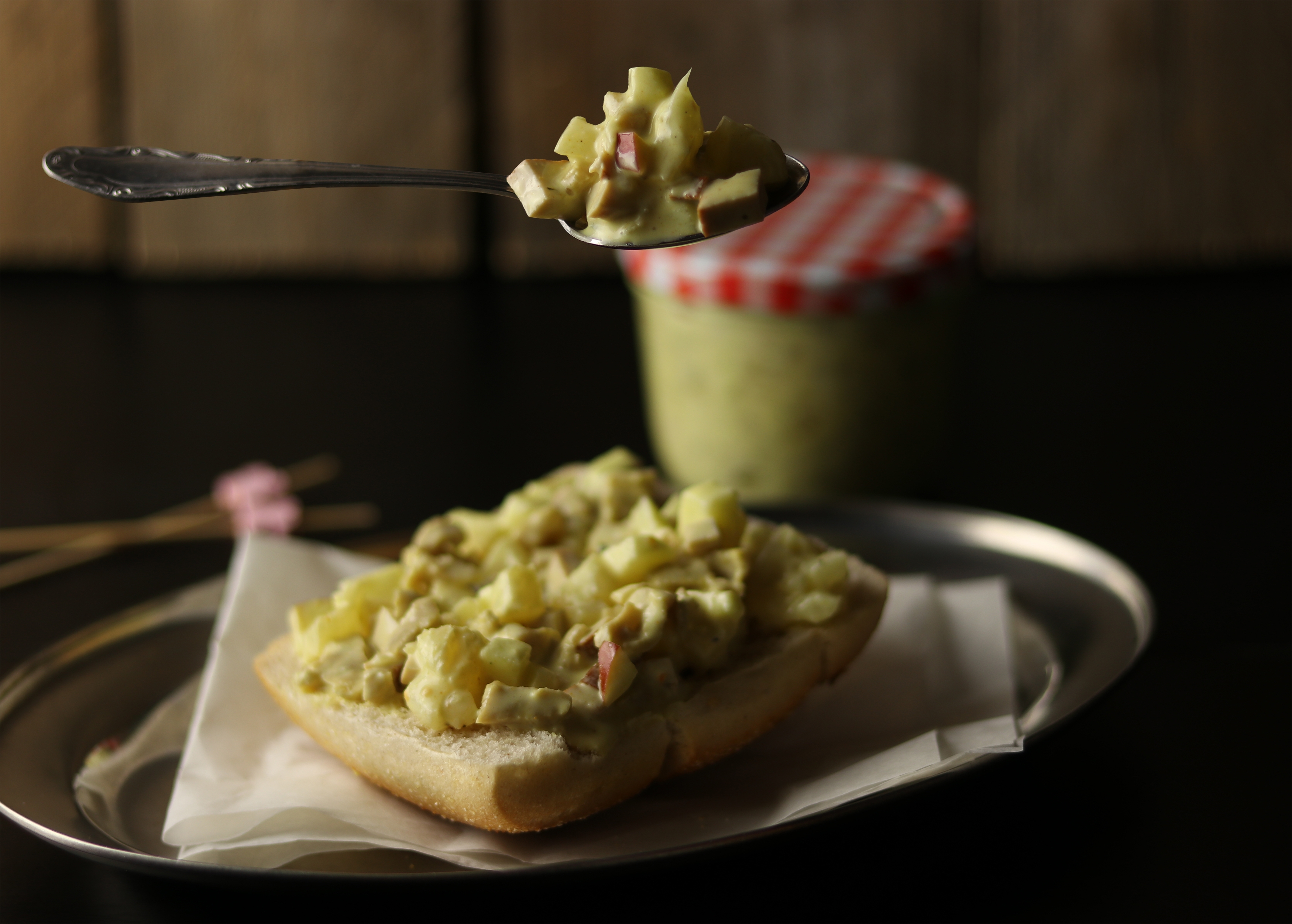 Fliegender Geflügelsalat