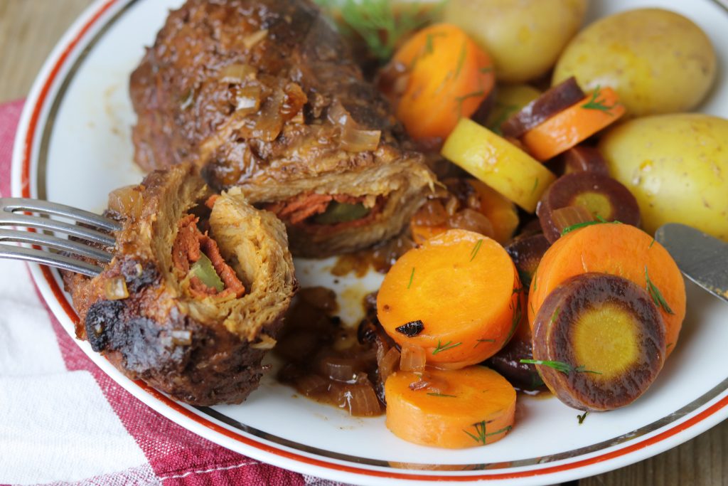 Veganes Roualdenfleisch, lecker und echt.