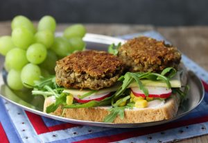 Lecker auf einem Sandwich