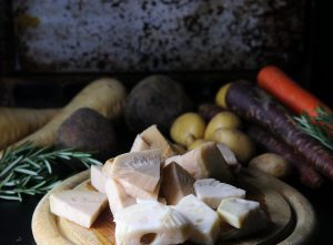 Jackfruit und Ofengemüse