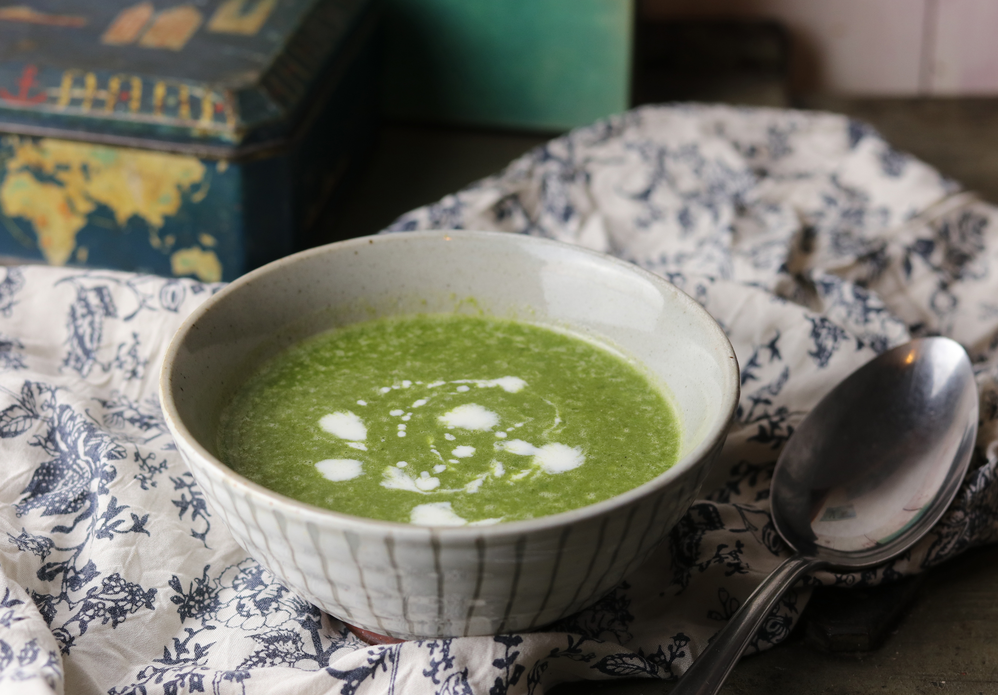 Spinat-Erbsen-Cremesuppe, grün und lecker - Dailyvegan