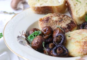 Pilze aus dem Ofen, dann gebraten