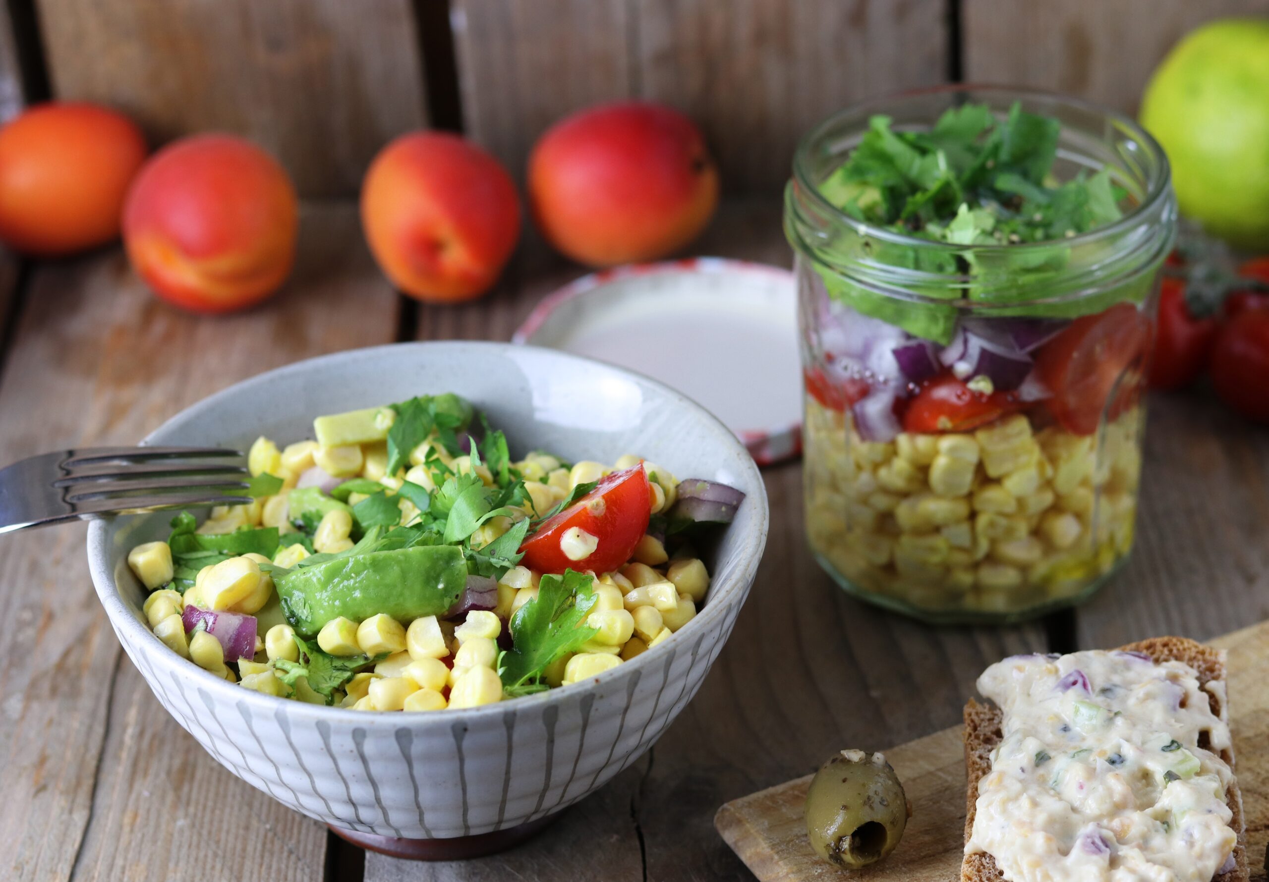 Mais-Salat: leuchtend-bunt im Spätsommer