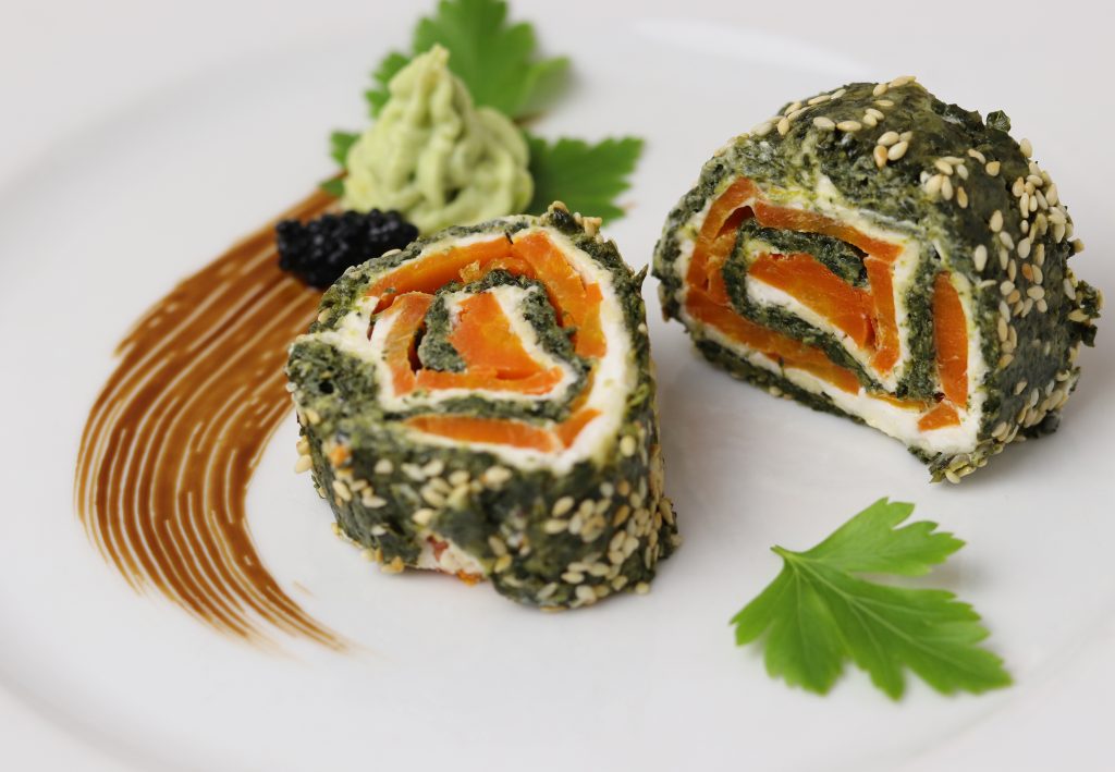 Spinat-Lachs-Rolle