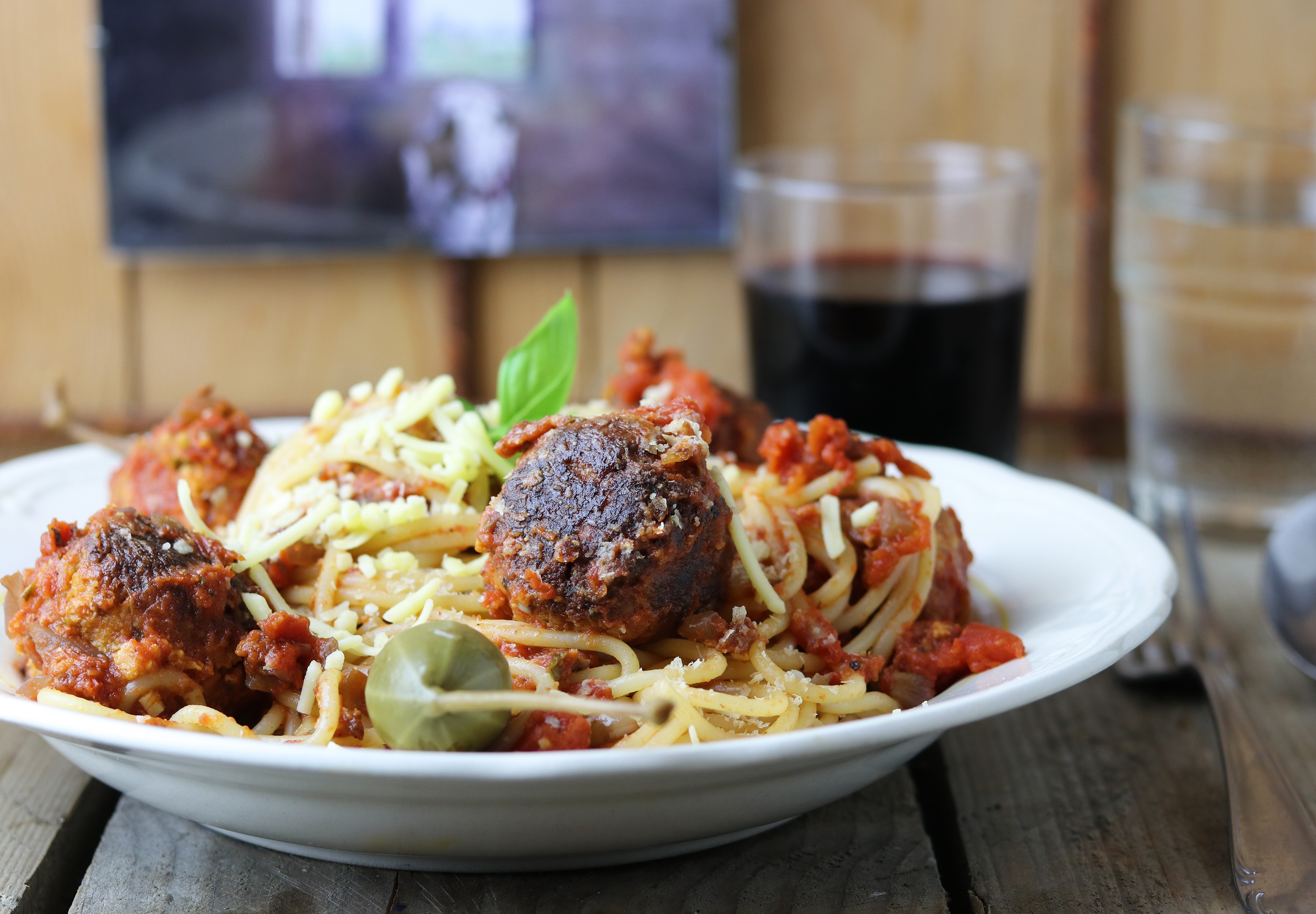 Spaghetti mit Vleischbällchen