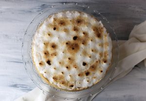 Birnenkuchen mit Baiserhaube