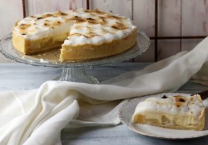 Birnenkuchen mit Baiserhaube