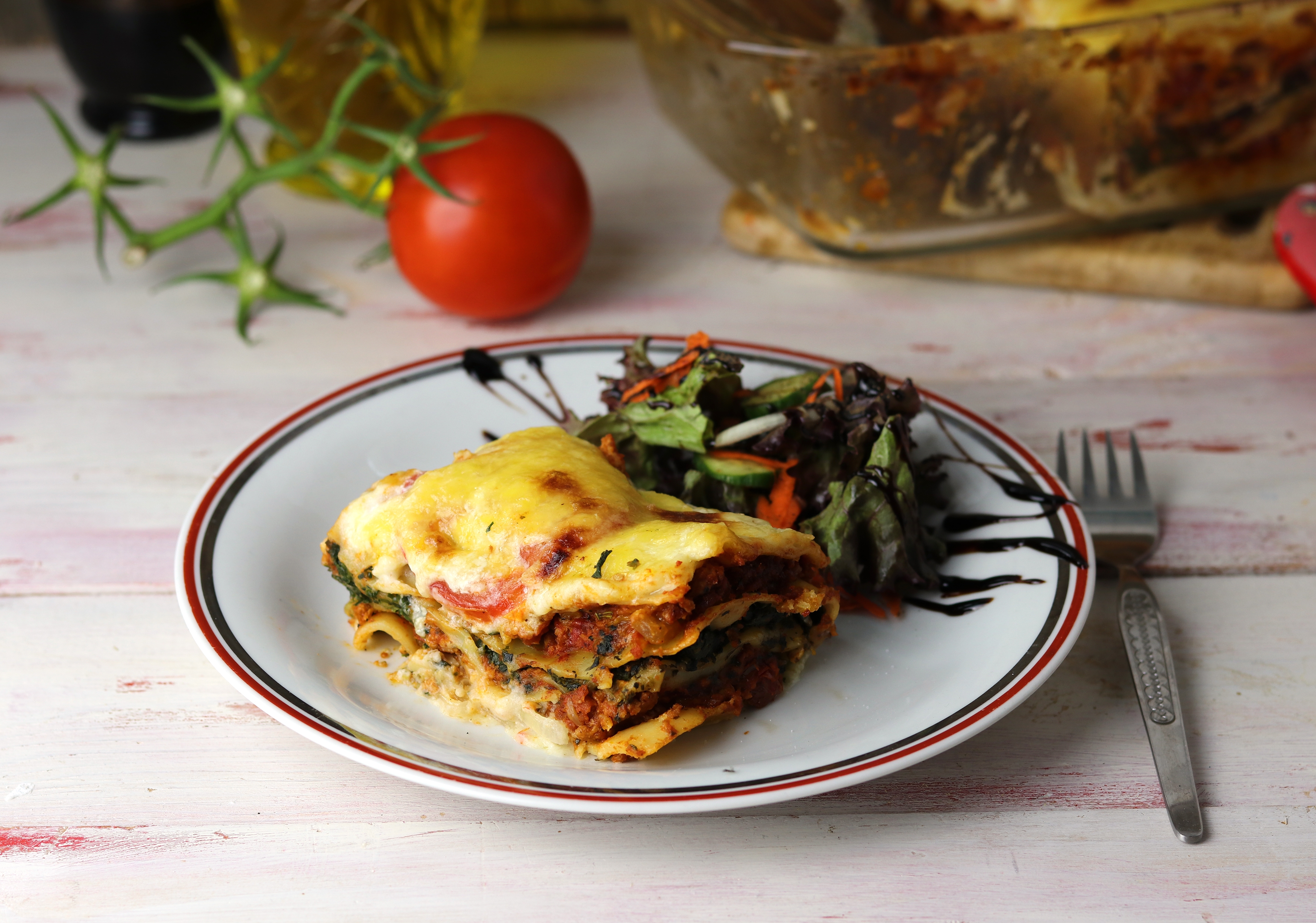 Lasagne Tricolore - klassisch in drei Farben - Dailyvegan