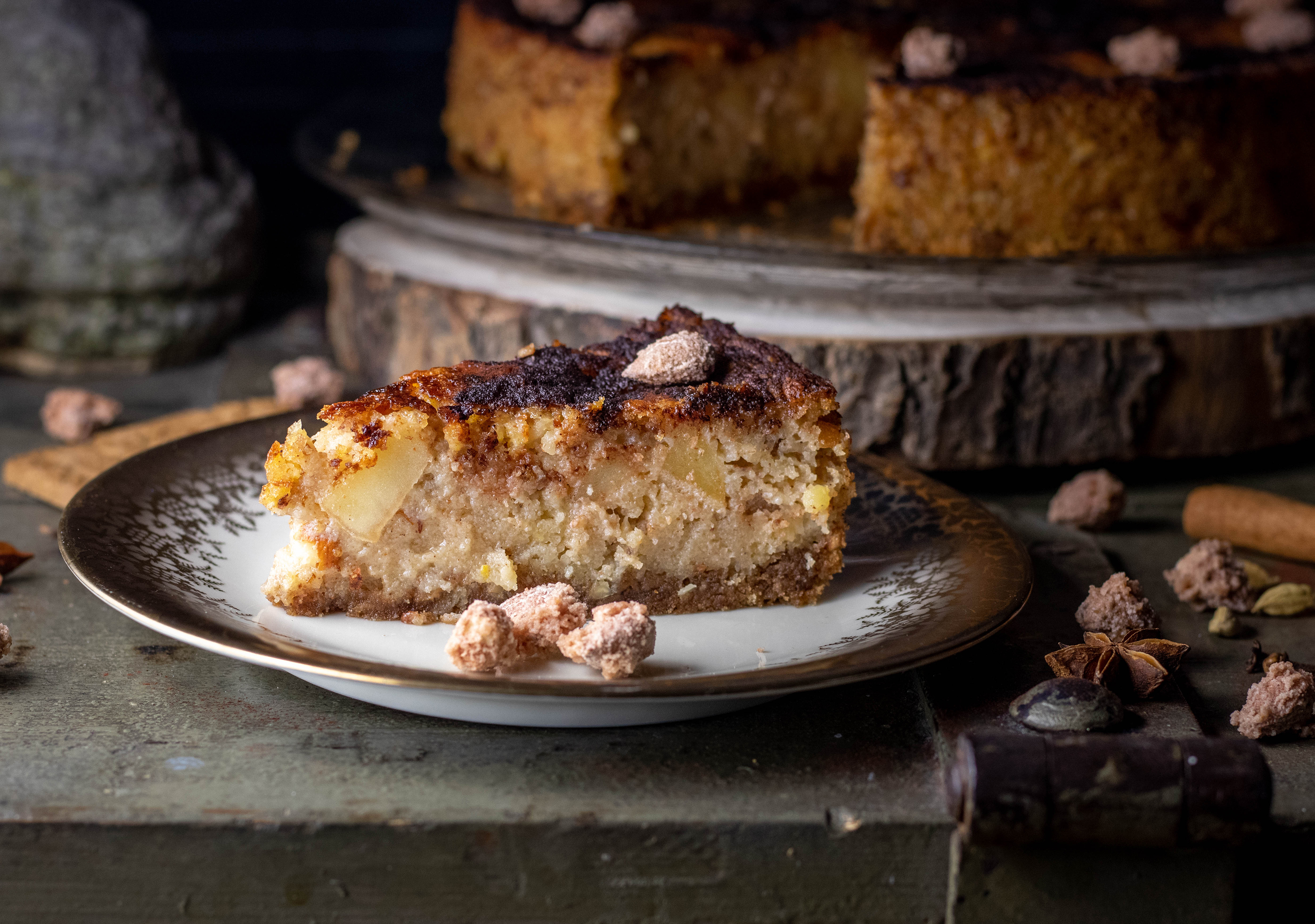 Gebrannte Mandeln Grießkuchen