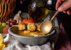 Mouthwatering with croutons