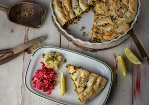 Borek with spinach and feta stuffing