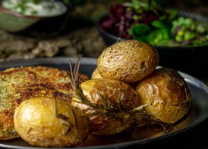 Würzig mit Pfeffer und Salz gebacken