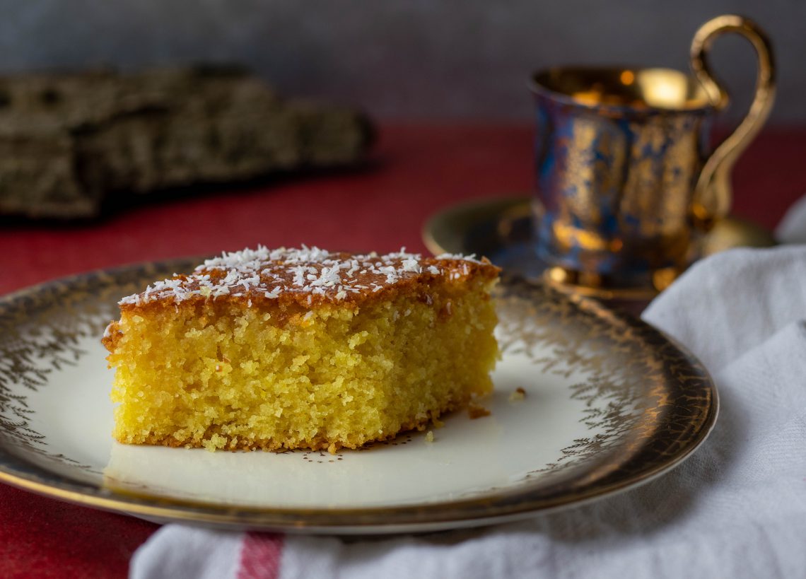 Revani - griechischer Grießkuchen mit Orange - Dailyvegan