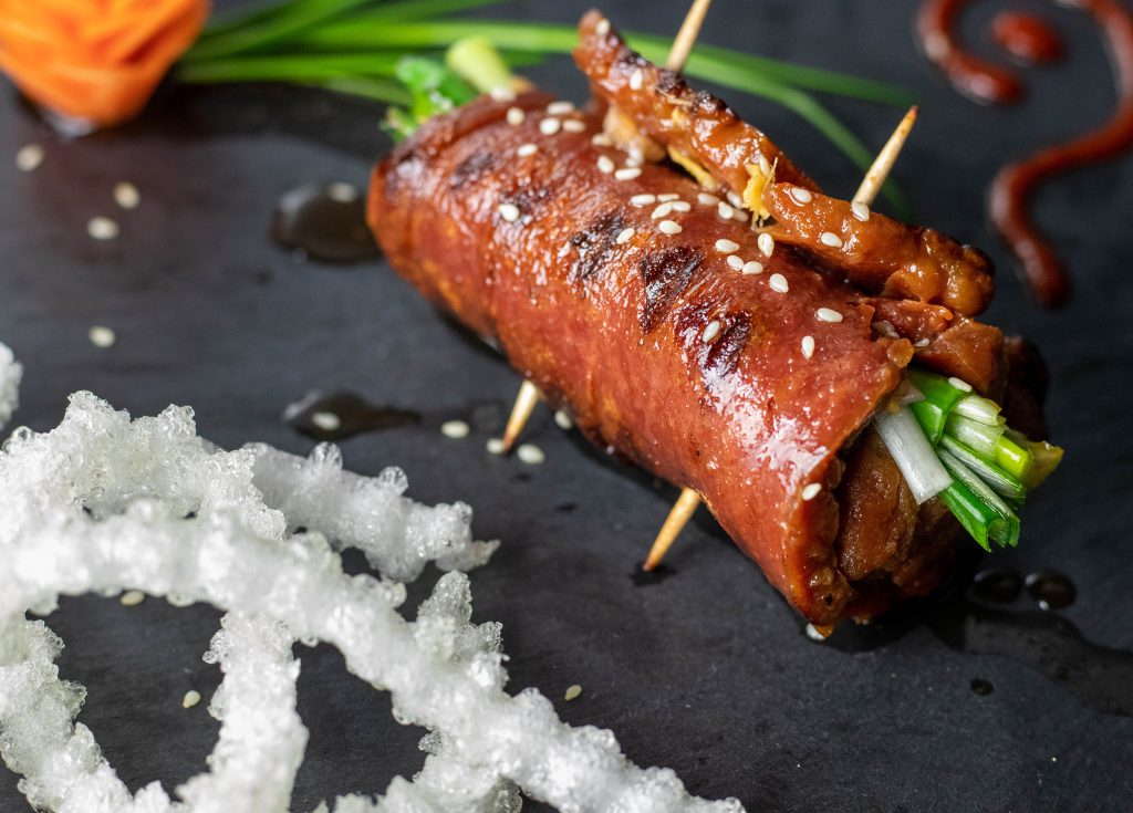 Negimaki japanische Fleischröllchen vegan aus Seitan Dailyvegan