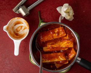 Tofu in Buffalo Sauce