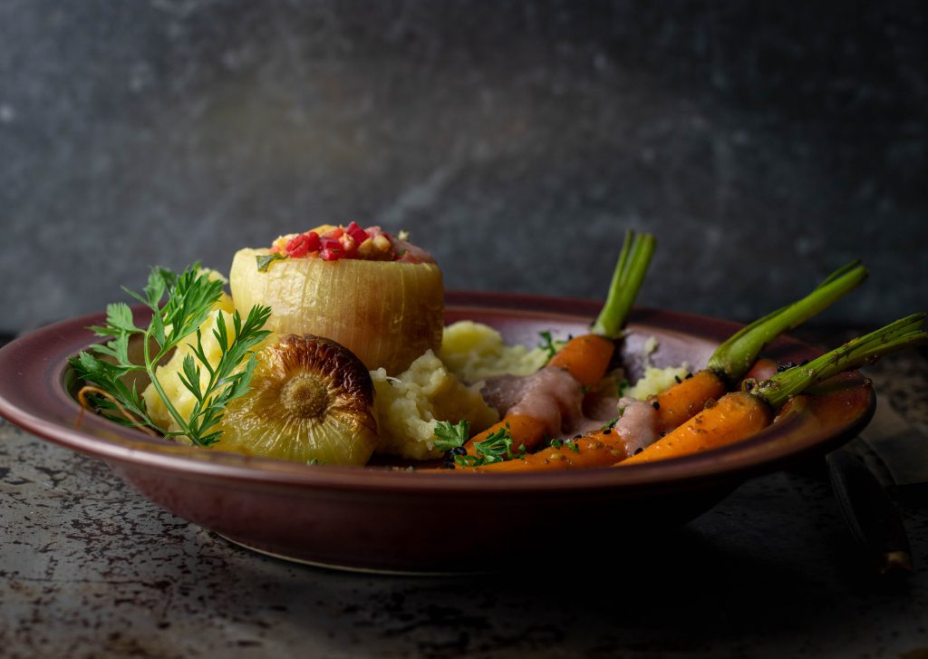 Lecker gefüllte Zwiebeln aus dem Ofen