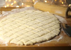 Yeast dough, a bit like doughnuts
