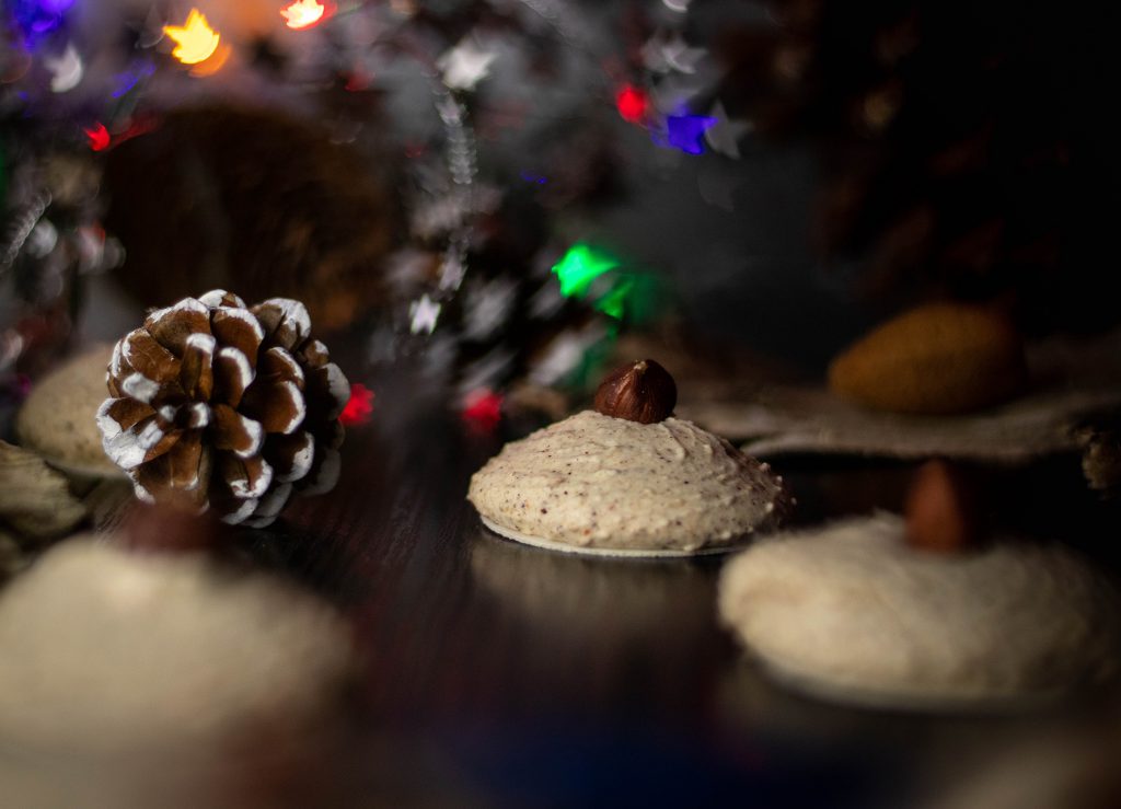 Vegane Haselnussmakronen, wunderbare Weihnachtsplätzchen