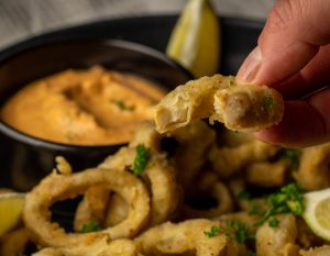 Köstliche vegane Calamari