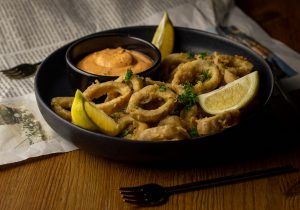 Kulinarische Nostalgiereise mit veganen Calamari