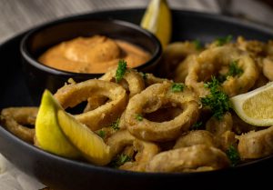 Vegan squid, made from mushrooms