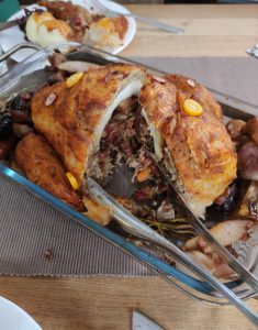 Festive - stuffed vegan goose