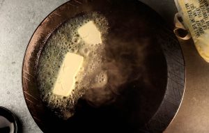 Schmelzen der veganen Butter