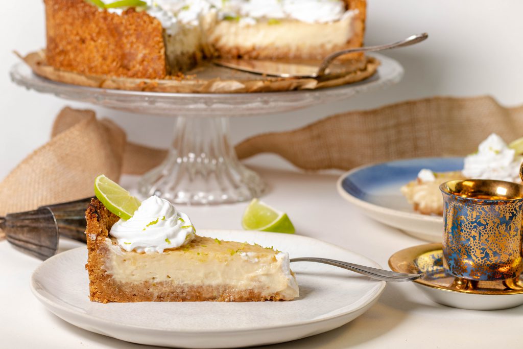 Veganer Key Lime Pie mit selbstgemachter, pflanzlicher Kondensmilch