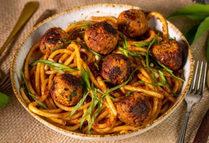 Hier eine besonders würzige Variante der berühmten Meatball Spaghetti