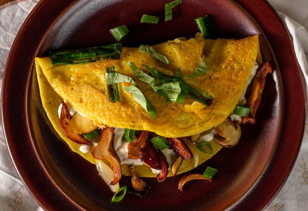 Vegane Omelettes aus Mungobohnen sind eine leckere Alternative