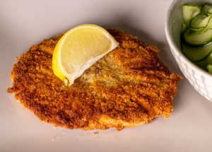 Knusprig angebraten, innen zartes Pilzfleisch