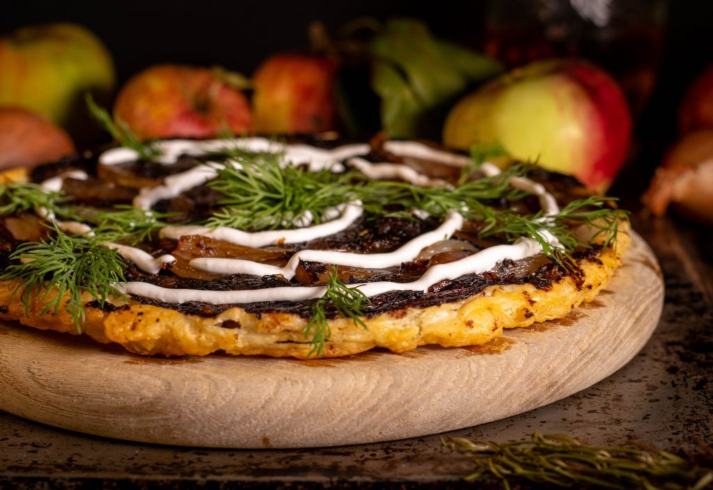 Vegane Upside Down Zwiebeltarte nach Daily Vegan