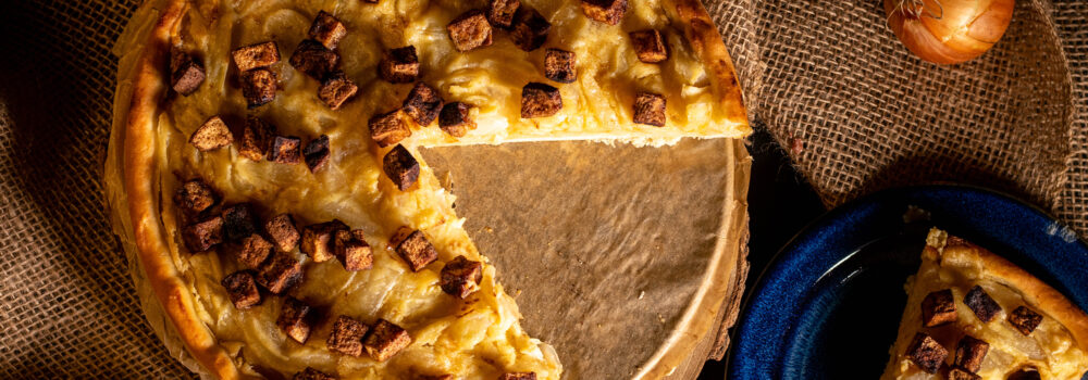Klassiker in vegan: heute der Zwiebelkuchen
