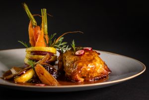 Roasted on baked fruits and vegetables