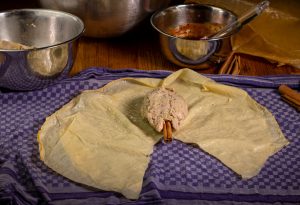 No it is time to wrap the vegan goose into it's skin