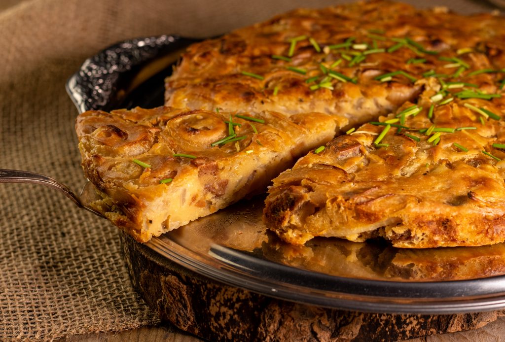 Zwiebelkuchen ist preisgünstig und lecker