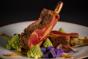 Vegan rack of lamb - served