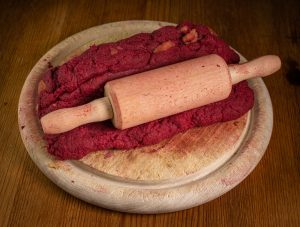 Bringing the vegan rack of lamb into shape