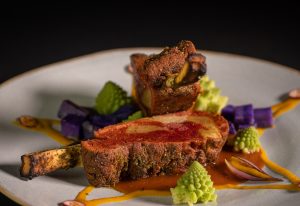 Vegan rack of lamb - made from seitan
