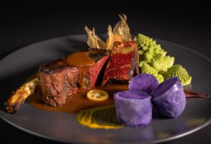 I delicious main course for a vegan Christmas menu