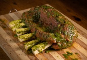 Soaking in it's herb marinade