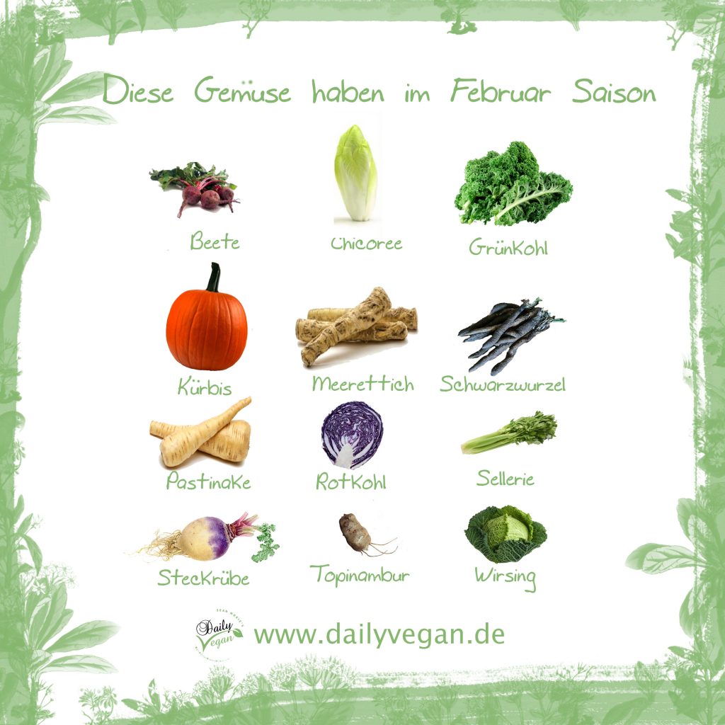 Infografik: Saisonales Gemüse im Februar