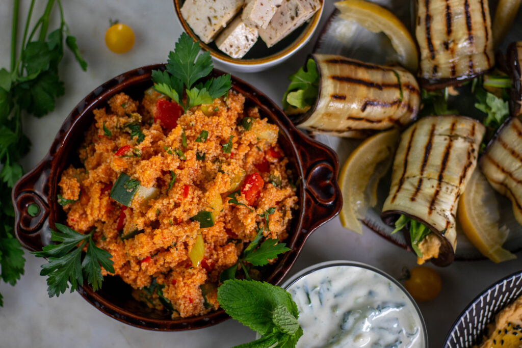 Mein CousCous Salat auf einer Mezze Platte